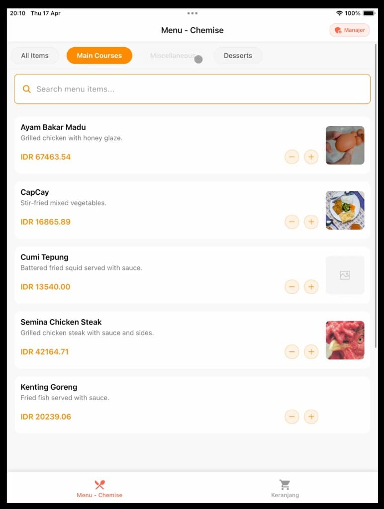 BukuWarung — retail POS screen